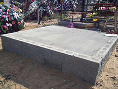 Армированная стяжка для могил