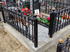 установка оград на кладбище