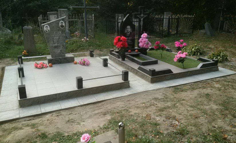 обустройство могилы фото